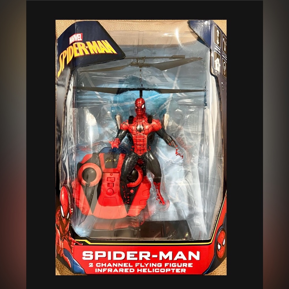 Marvel Spider-Man Red and Black Action Helicopter